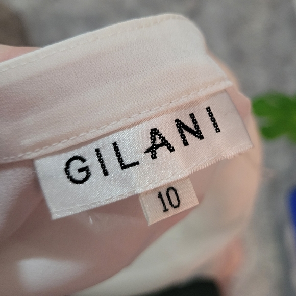 Gilani black & white sheer 3/4 sleeve tunic top size 10 - Picture 4 of 4